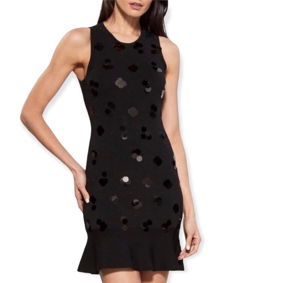 MICHAEL Michael Kors Dresses & Skirts - Michael Kors Black Embellished Paillette Knit Stretch Dress Size M New w/Tag